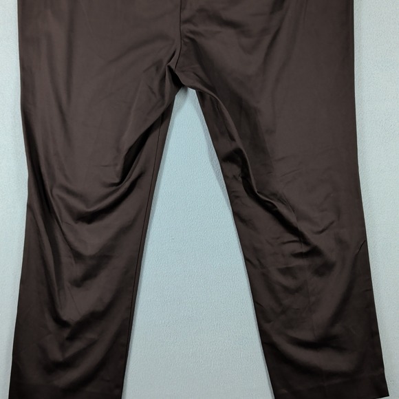 Lauren Ralph Lauren Womens Size 16W Chocolate Brown Straight Leg Pants - Picture 16 of 16